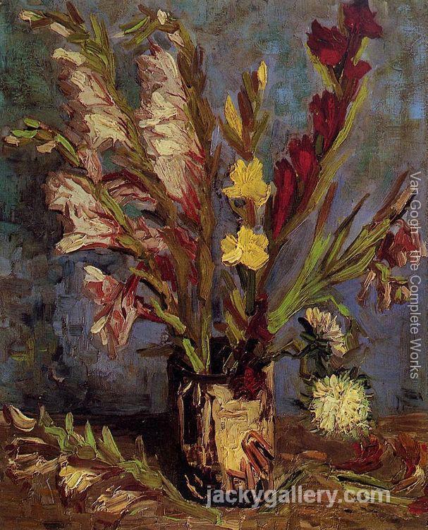 Vase with Gladioli 2, Van Gogh painting